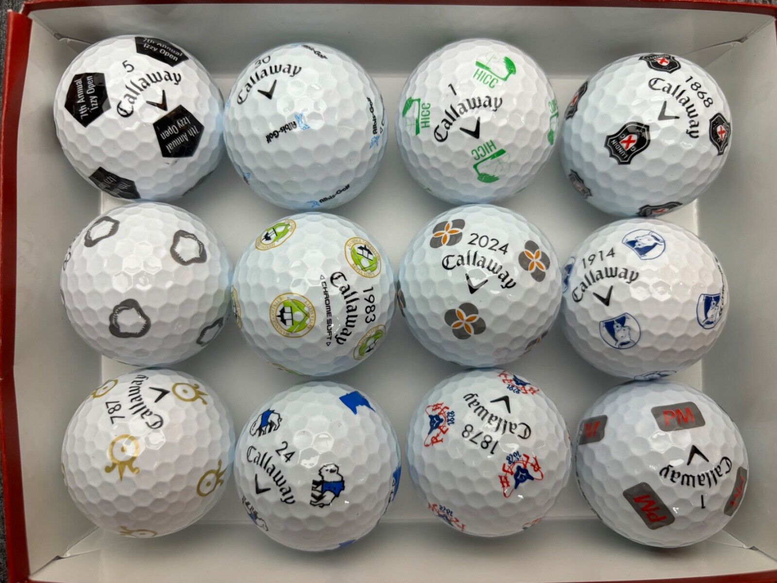 (12) Callaway Chrome Soft Truvis Rare Golf Balls