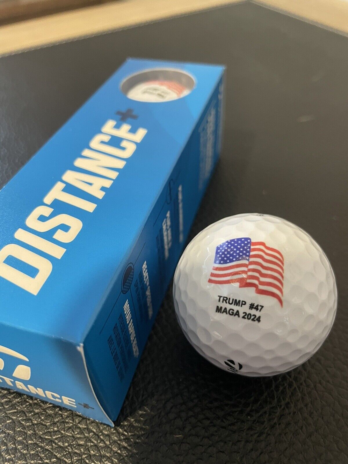 Donald Trump x TaylorMade Distance • MAGA 2024 Election Golf Balls • Sleeve Of 3